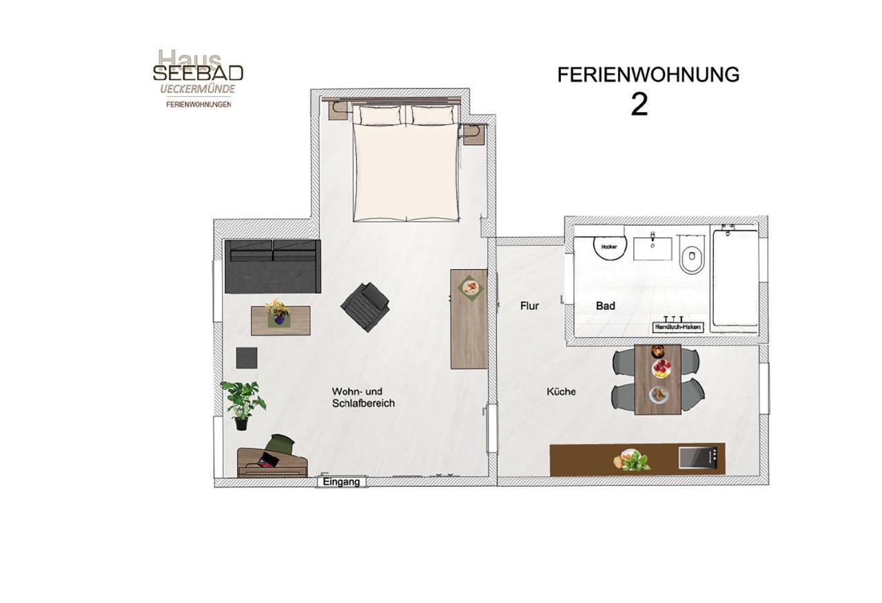 Ferienwohnungen Haus Seebad Ueckermuende Екстериор снимка